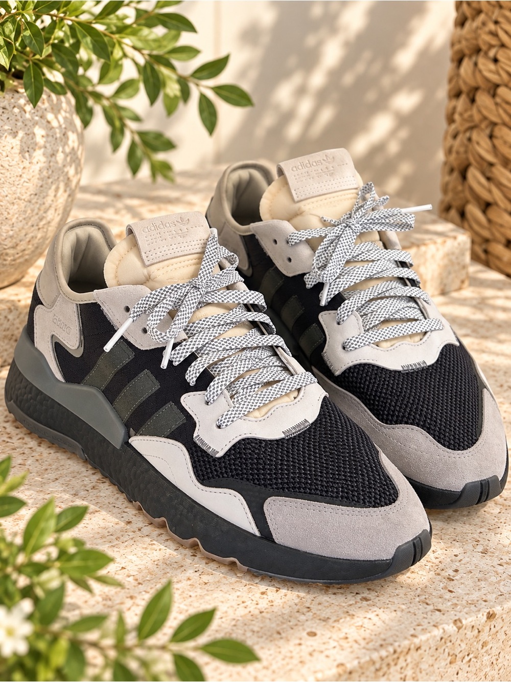 adidas Nite Jogger Grey Pack Carbon Sneakers Men’s 11.5 #40